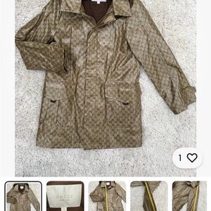 Gucci Tan Monogram Raincoat